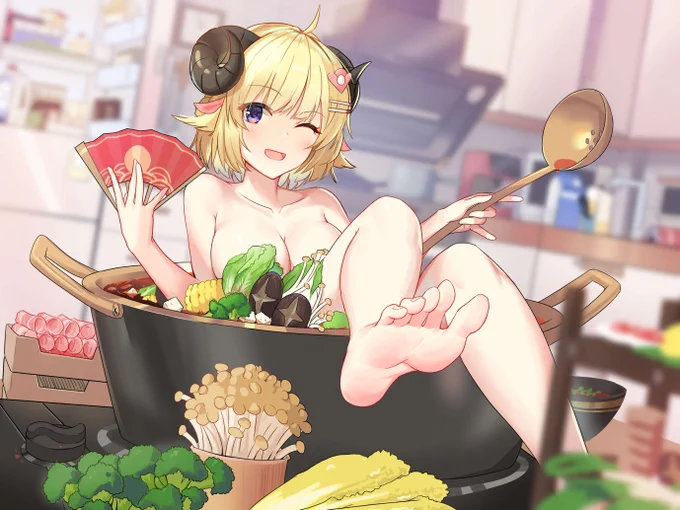 わため羊の鍋? #Hololive  #つのまきあーと 