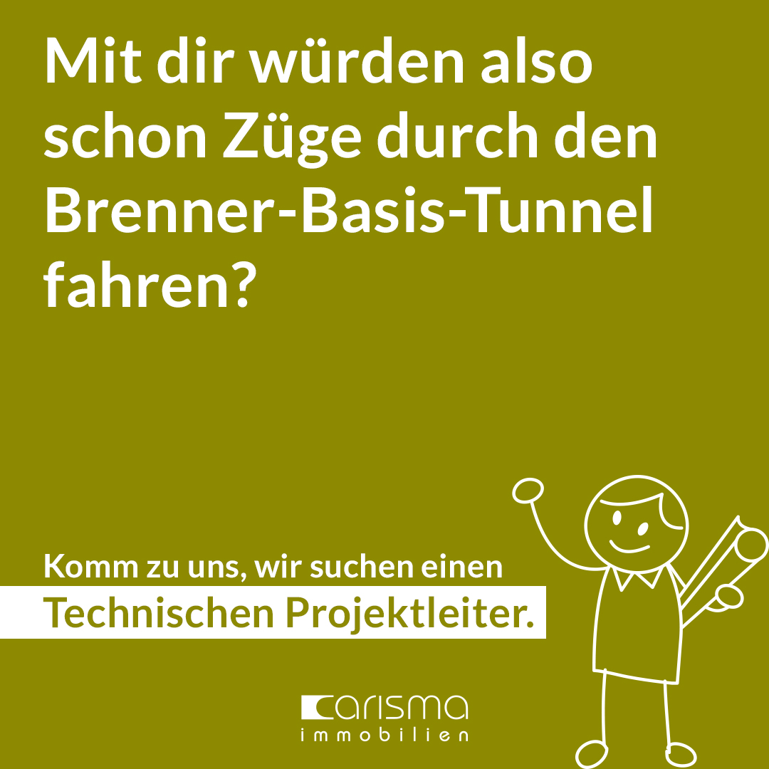 Get a job! - TECHNISCHE*R PROJEKTLEITER*IN

Genau deins?
Dann solltest du unbedingt auf karriere.carisma.tirol vorbeischauen und uns deine Bewerbungsunterlagen zusenden.

Wir freuen uns auf dich!

#job #jobs #jobangebot #immobilien #bau #hochbau #bauträger #projektleitung