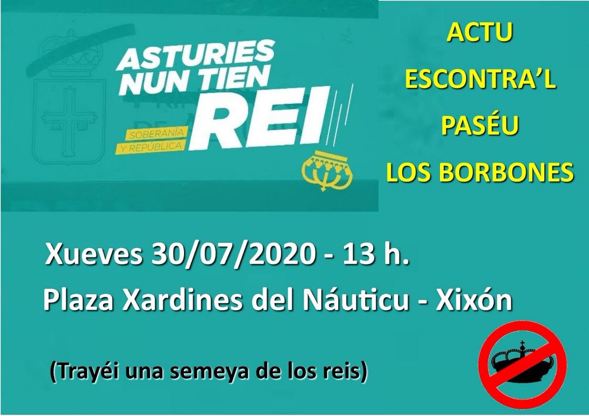 choque_plan's tweet photo. #AsturiesNunTienRei Xueves 30 a les 13:00 h Xardines del Náuticu! https://t.co/46hxdG3BTS
