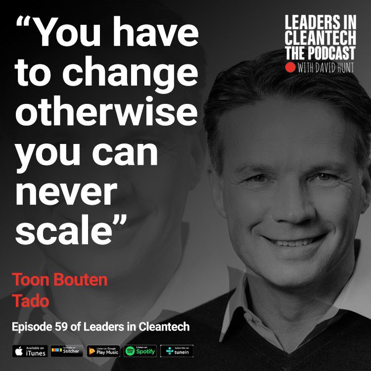 Cleantechleader's tweet photo. 📣NEW EPISODE of #LeadersInCleanTech Live! Listen as @DavidHsearch speaks with Toon Bouten, CEO of @tado, covering the challenges and opportunities of a successful founding team, talent, internationalisation and much more. Listen Now! 📣 #cleantech https://t.co/YQ3spuCcqp https://t.co/McFwBKFexT