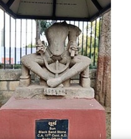 The sculptures collected from the site are now housed at the Baroda Museum and Picture Gallery in Vadodara. These sculptures are dedicated to various Hindu deities including one sculpture of Surya.