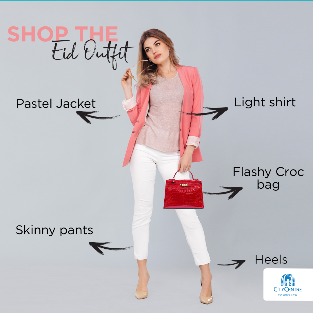 CityCtrMuscat's tweet photo. Make your Eid outfit shine on the gram💅🏻 We are here to be your style guide for this special occasion. What do you think of this outfit? @MajidAlFuttaim #CCMuscat #GreatMoments https://t.co/u5UNSd7cuL