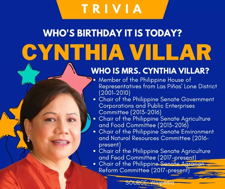 Happy Birthday to our Agri Nanay and Misis Hanepbuhay Cynthia A. Villar!  