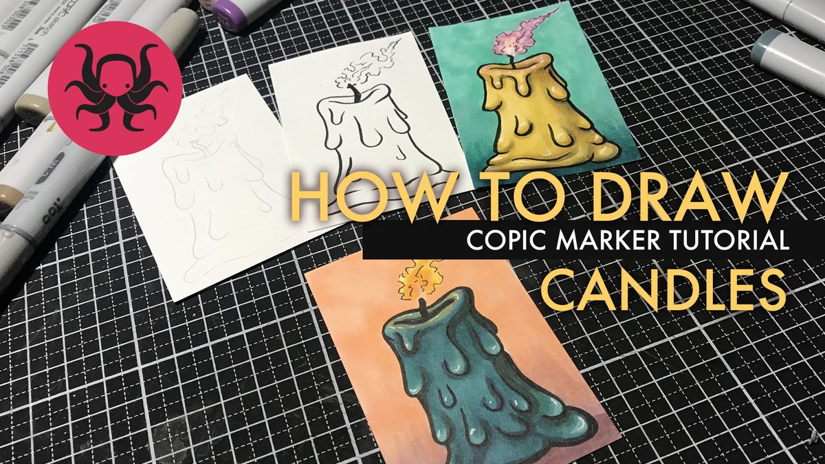 HiveOctopus's tweet image. How to Draw Copic Marker Candles 
Ever want to know how to sketch, ink, and use copic markers to create a burning candle? The markers used are listed; each step is explained and shown. Thanks and Enjoy!
#copicmarker #copictutorial #howtodraw
youtu.be/Qnb0sRSm9Jk via @YouTube