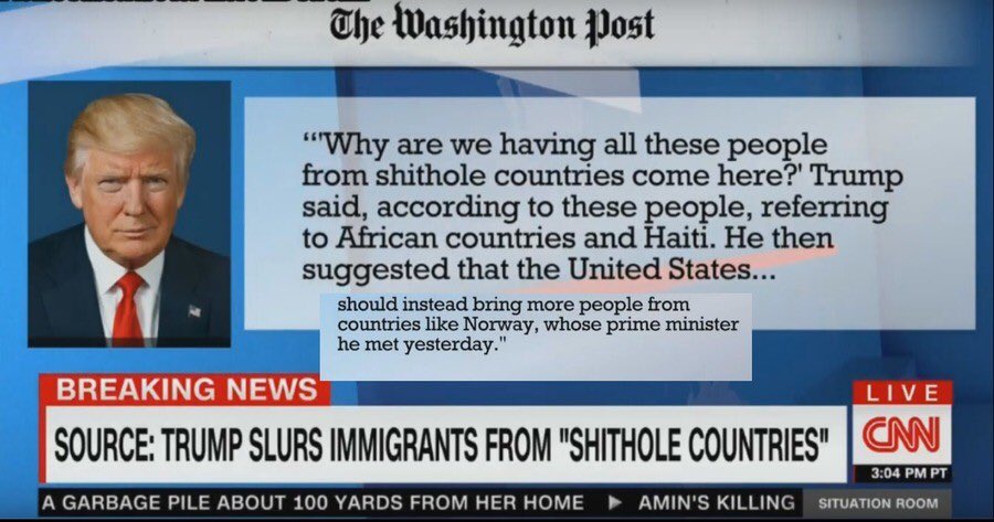 Also, let’s not forget how Trump refers to immigrants from African nations and Haiti. The doctor in question is one of those immigrants.