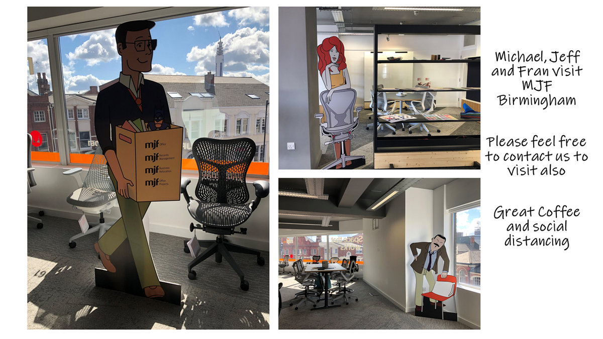 MJFOffice's tweet photo. Michael, Jeff and Fran visit our new Birmingham showroom (MJF naff I know) :)
please get in touch to visit also #jewelleryquarter #jqbid #jq #ilovebrum #birmingham
#mjfoffice #hermanmiller #design #officeinteriors https://t.co/47HvfdJnEh