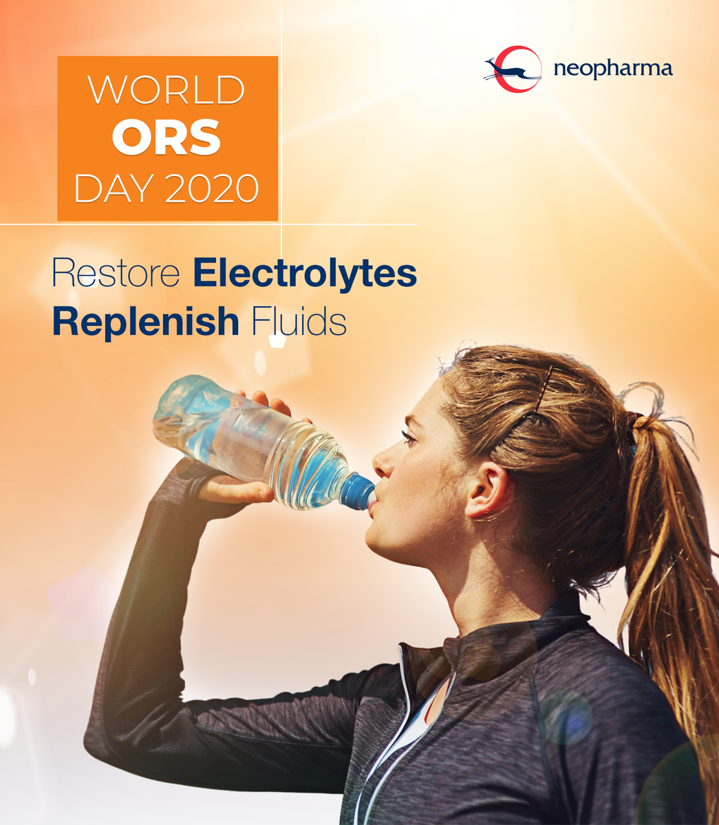 World ORS Day is celebrated every year on 29th July to highlight the importance of Oral Rehydration Salts (ORS) as a cost-effective method of health intervention. 

#ReplenishFluids #RestoreElectrolytes #ORS #Reydrate #Dehydration #neopharma