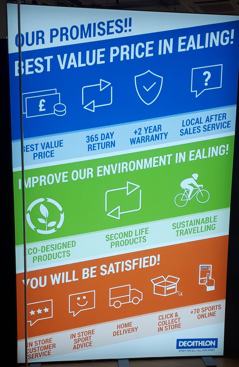 RicsRodriguez's tweet photo. Very pleased with our emphasis in satisfying our customers and joining in the habit of keeping it local! #decathlonealing @EalingShopping Our products are designed to be the best they can be. Our users make them better #ealing #productdesign #designforsports #sports #sportsuser https://t.co/obSy85seap