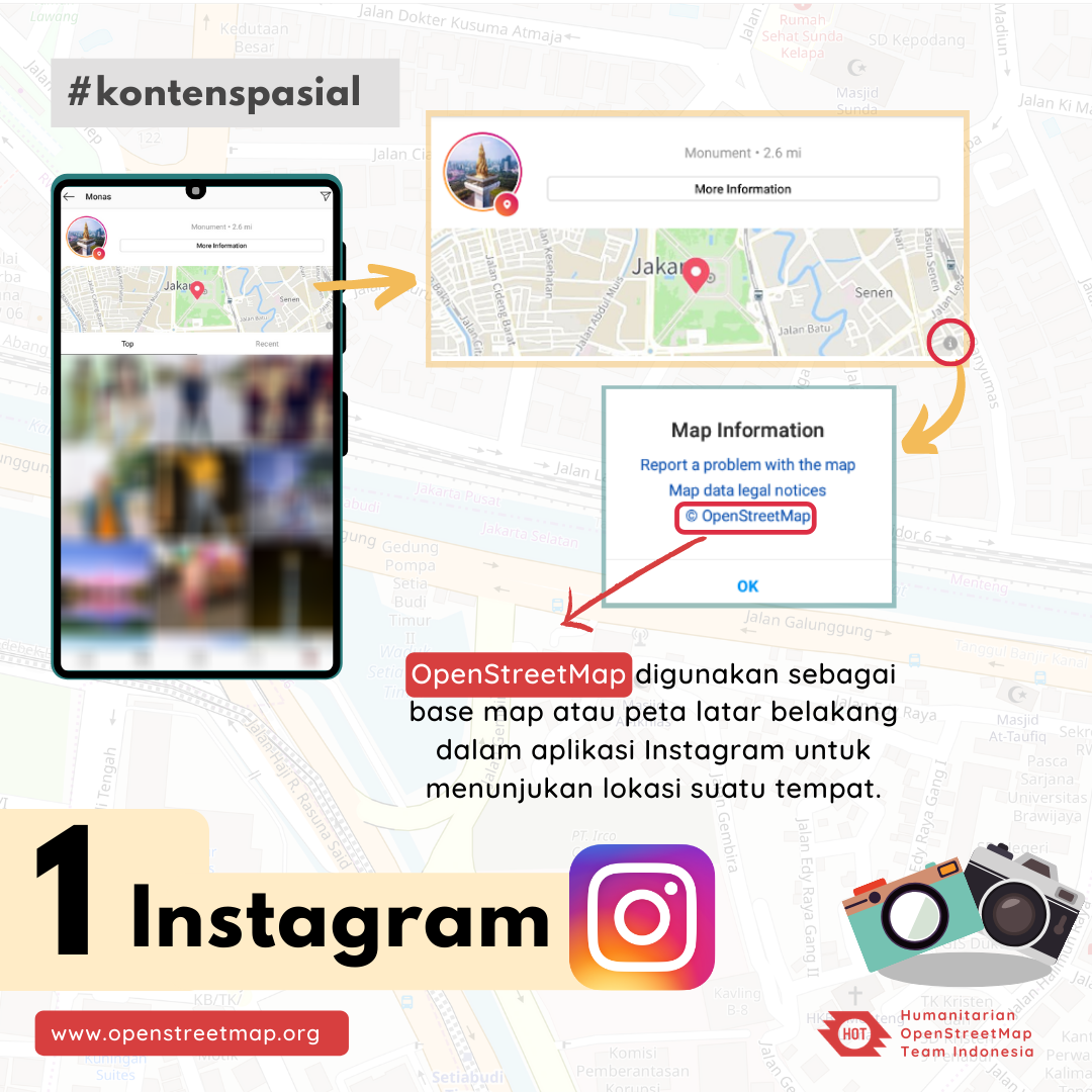HOTOSM_ID's tweet photo. #kontenspasial 🌍 - [part 1]

Did you know that you have already used OpenStreetMap data in your daily life without realizing it?

Today, we will gives you facts that OSM data is being used in various mobile and web applications in your daily life. 👋🏼🇮🇩

#tutorial #OpenStreetMap https://t.co/e5Uc6VbsAr