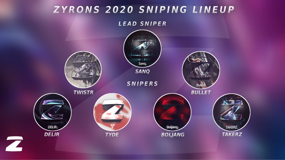 ZyronArmy's tweet image. ZYRONS OFFICIAL 2020 SNIPING LINE UP! #GodsOfWar
