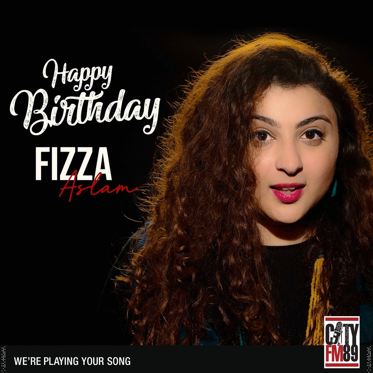 CityFM89's tweet photo. Here's wishing our RJ @fizza_aslam a very happy birthday!

Tune in to her show, #Route89 every #Monday to #Friday 8 PM to 10 PM!
#CityFM89 #RJFizzaAslam #FizzaAslam #HappyBirthday #Birthday #Radio #Pakistan https://t.co/xqI5hqThWH