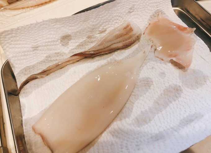 できた〜👏イカリングにするぞ〜 