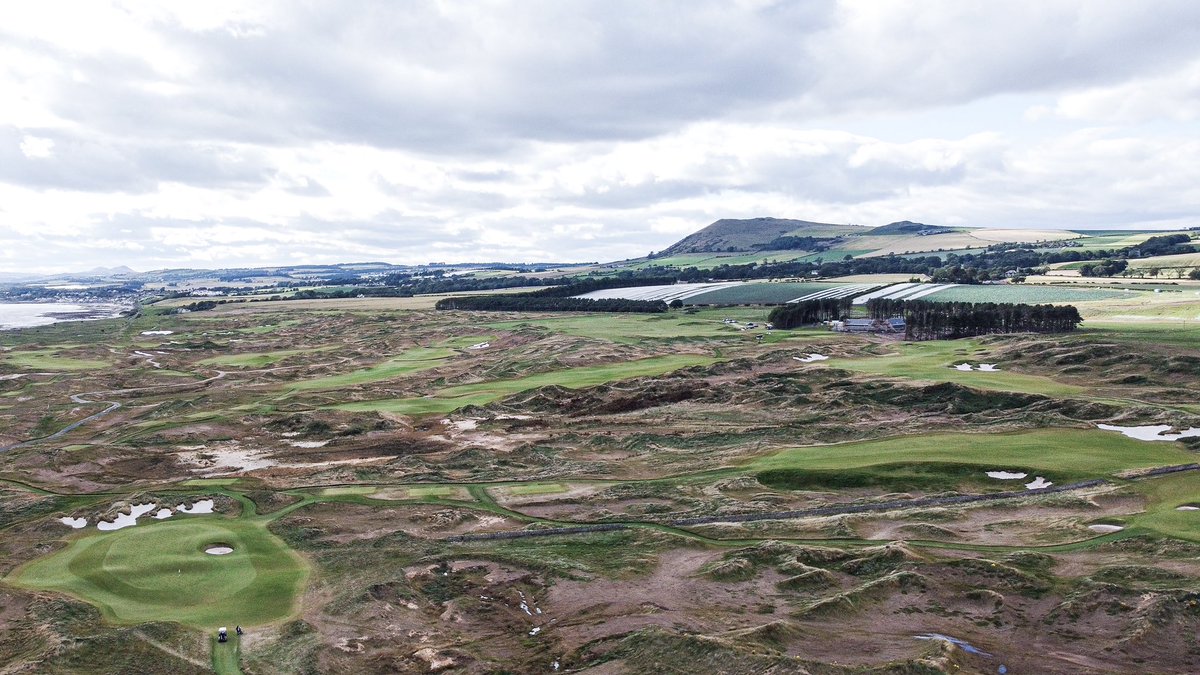The majestic <a href="/dumbarniegolf/">Dumbarnie Golf Links</a> from above. Scotland’s newest Links is incredible 😍
