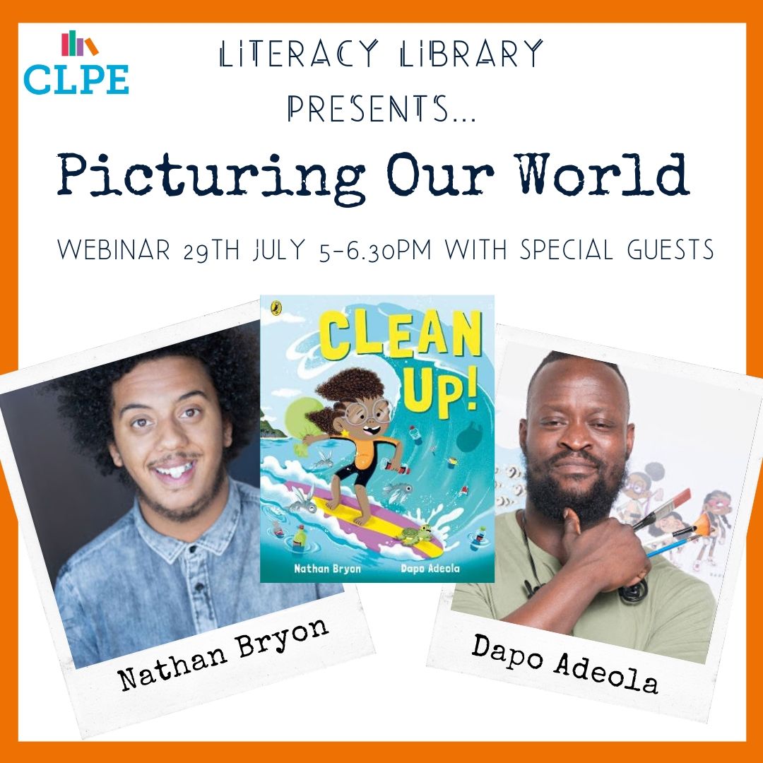 clpe1's tweet photo. TODAY! Join us for our very first online #LiteracyLibraryPresents 

We're excited to be joined by special guests @NathanBryon &amp; @DapsDraws for Picturing Our World: The Value of Picturebooks in Developing Reflective Readers

Secure your spot: https://t.co/VuDuMsKHKp

#EduTwitter https://t.co/igjACbsxj4