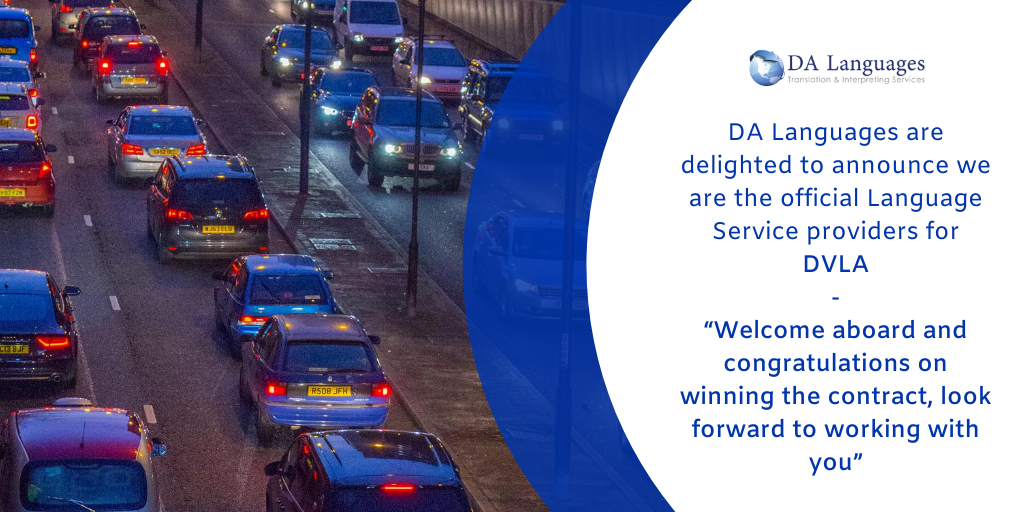 dalsltd's tweet photo. We are delighted to be working with and providing language services to the DVLA! #DVLA #Languageprovider #DALanguages https://t.co/2gcTuKn5L5