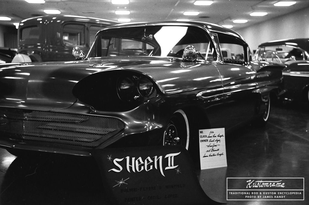 A second iteration of Frank Goehring's 1958 Chevrolet Impala from the 1962 San Jose Autorama. Originally restyled by Joe Crisafulli at Flyers Body Shop, this second iteration features some additional work by Winfield's Custom Shop: bit.ly/2ZmJOeV