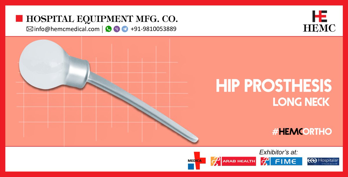 HemcOrtho's tweet image. HEMC Medical manufacturers and exports all the hip implants and instruments needed for surgery. 
hemcortho.com/product-catego…
#TraumaImplants, #InterlockingNail, #SpineImplants, #HipImplants, #LockingPlates, #ExternalFixators, #HipProthesis #HEMCMedical, #HEMCOrtho, #HEMCIndia
