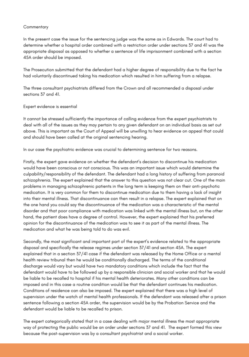 33BedfordRow's tweet photo. Nigel Edwards QC @NED_QC, Eric Watson of
@WatsonWoodhouse & George Hazel-Owram of St Paul's Chambers on Diminished Responsibility and Disposals Under the Mental Health Act 1983.
PART 2
#crime #diminishedresponsibility #mentalhealth #murder #Teesside https://t.co/KDNAorHudS