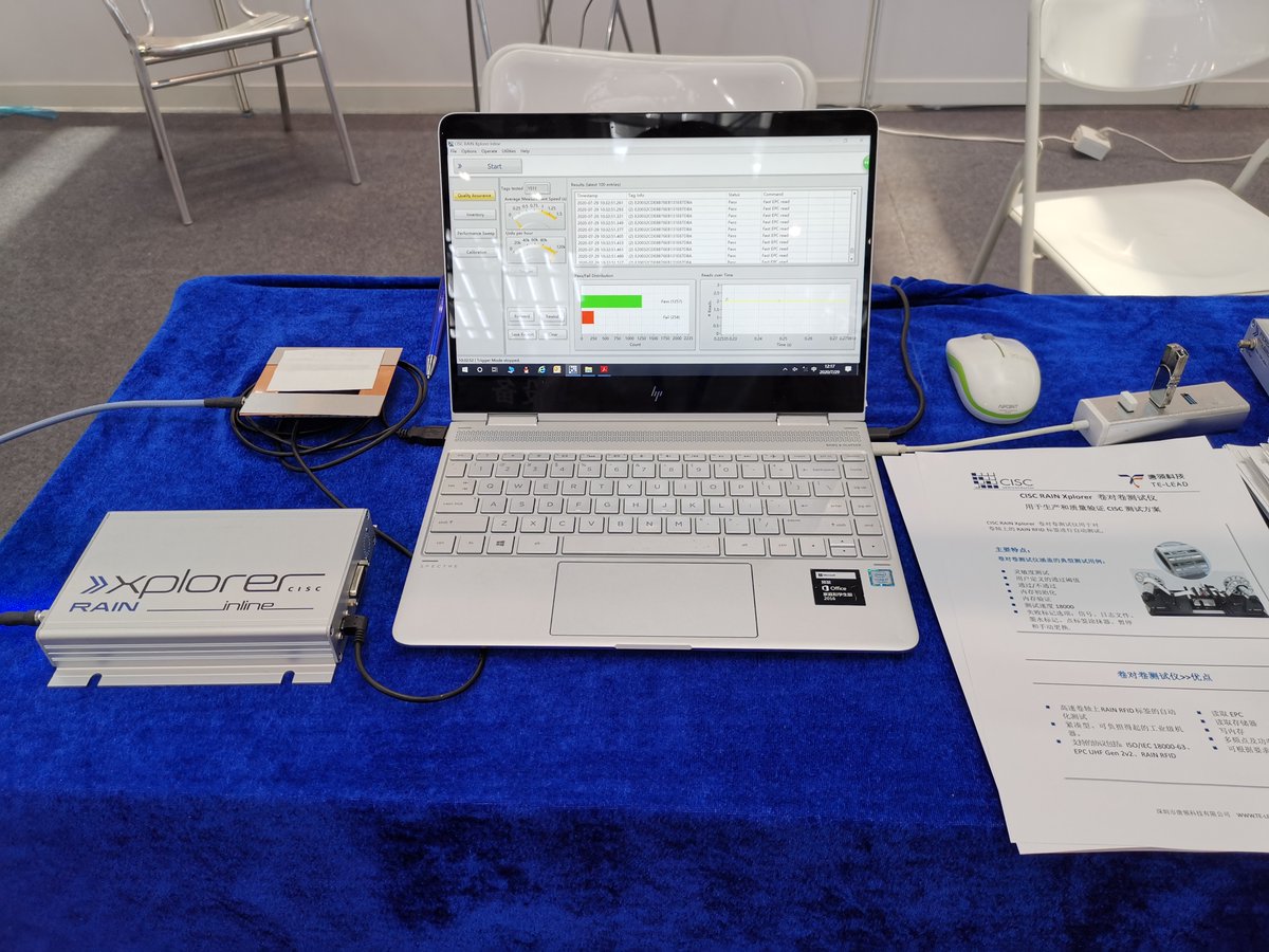 _CISC_'s tweet photo. CISC RAIN RFID & NFC solutions are exhibited at IOTE Shenzhen 2020 by our Chinese partner Te-Lead.
Meet Terry at booth #1A161 to inform you about the latest features on high-speed production testing.
#CISC #RAIN #NFC #ProductionTesting #HighSpeed
#CISCreel2reel #CISCXplorerInline https://t.co/36VyHpy1hj