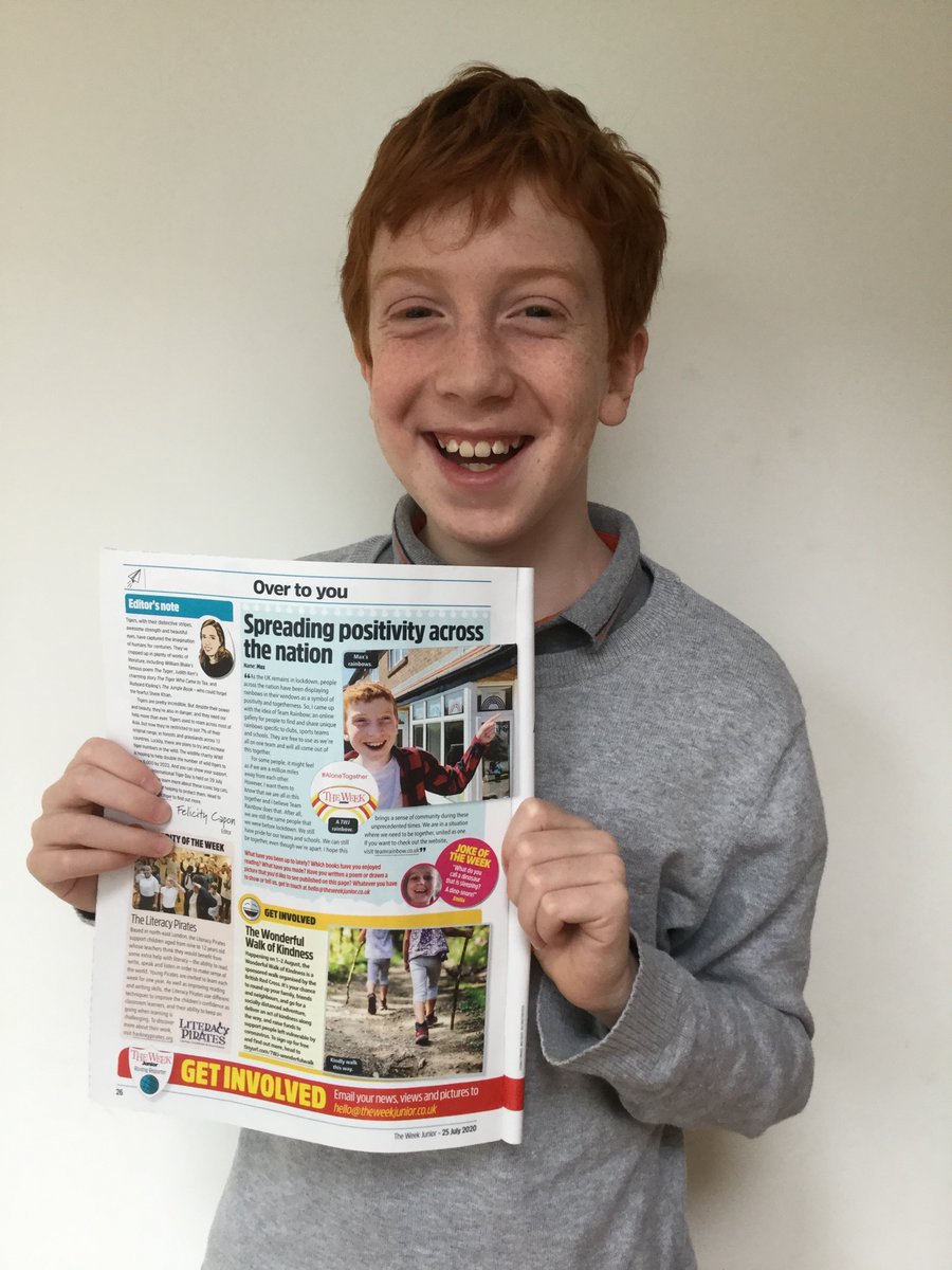 Although the post was a bit late, I finally got my hands on this weeks edition of <a href="/theweekjunior/">The Week Junior</a>. I was delighted to be featured in it and spread rainbow happiness.