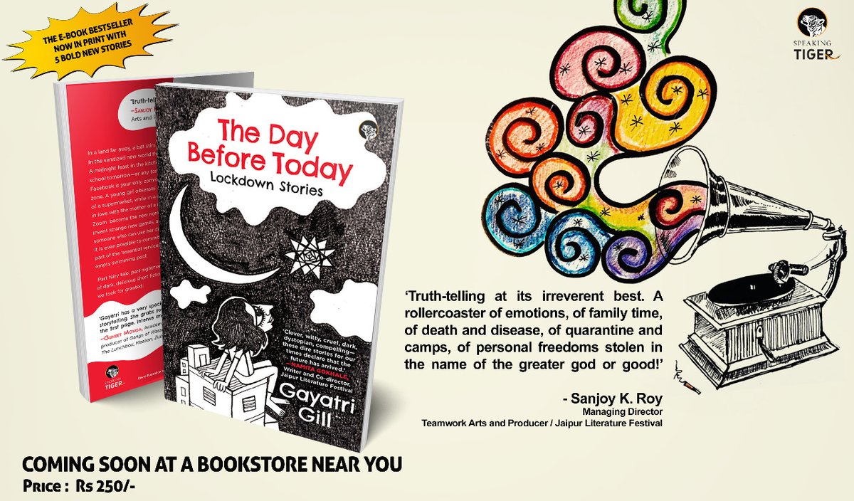 speakingtiger14's tweet photo. STOP PRESS! Our e-book bestseller 'The Day Before Today: Lockdown Stories' by @gayatrig is coming soon in print at a bookstore near you!

#BookTwitter https://t.co/XJCbjwhKdB