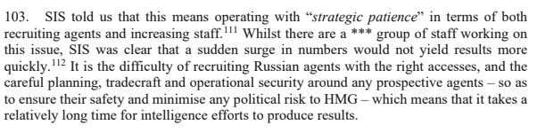 Russia is a hard target, which isn't that surprising. That said, with the exposure of GRU and other staff by orgs like Bellingcat, recruitment opportunities may become easier.