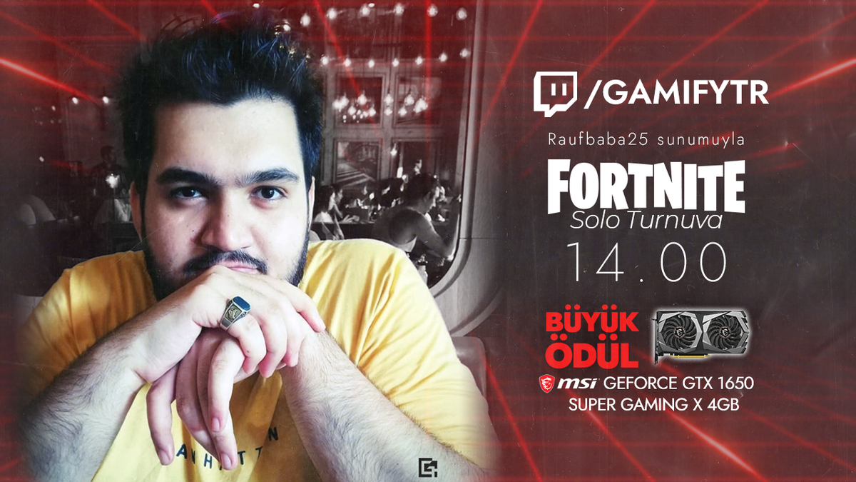 Gamify Türkiye (@gamifytr) on Twitter photo #MSI Fortnite Solo Turnuvası'nda final zamanı! 🏆
Final yayını, <a href="/GunesRauf/">Rauf Güneş</a>'un sunumuyla saat 14.00'te Gamify Twitch kanalında! 🎮
📺 twitch.tv/gamifytr #MSI Fortnite Solo Turnuvası'nda final zamanı! 🏆
Final yayını, <a href="/GunesRauf/">Rauf Güneş</a>'un sunumuyla saat 14.00'te Gamify Twitch kanalında! 🎮
📺 twitch.tv/gamifytr
