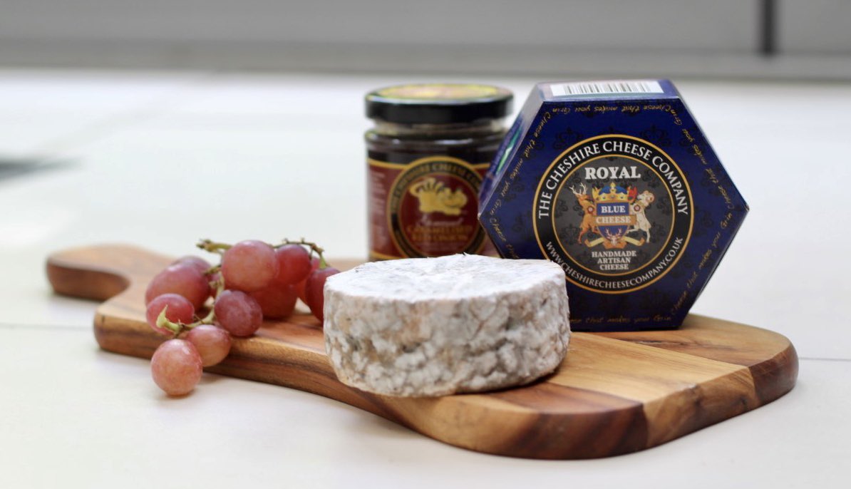 1CheshireCheese's tweet image. ⚡️New Royal Blue launch- TOMORROW!⚡️ 

A unique soft blue veined cheese, hand made in small batches using traditional, methods of manufacture and ageing. This is a truly remarkable tasty #bluecheese with no bitter after taste and a creamy texture that you will find irresistible!