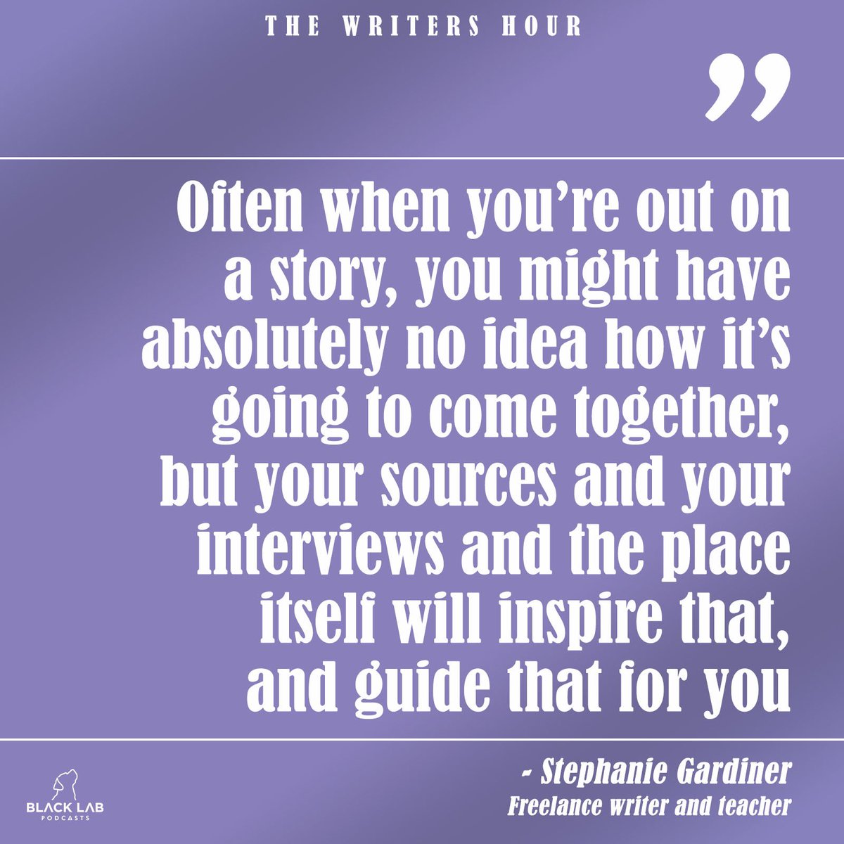 Thanks to freelance journalist Steph Gardiner for her insights in this week’s ep, during which she donned her writer, reporter and teacher hats!

🎩🎩🎩🎧

Listen: shows.acast.com/the-writers-ho…