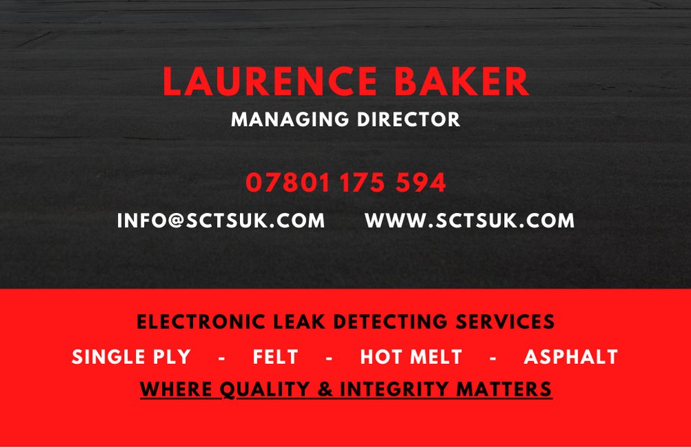 CountiesTesting's tweet photo. @SikaTrocal For all your Electronic Testing/Leak Detecting services or Certificates of Integrity for your newly installed roofs please feel free to contact us at info@sctsuk.com https://t.co/FsfqCpxnOB