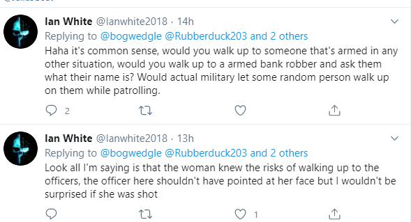 Love holding cops, ostensibly officers of the peach, to the same standard as bank robbers, or to military patrolling hostile territory.Love treating a failure to do this as a citizen's fault, not a systemic corruption of policing.Authoritarians will tell you.
