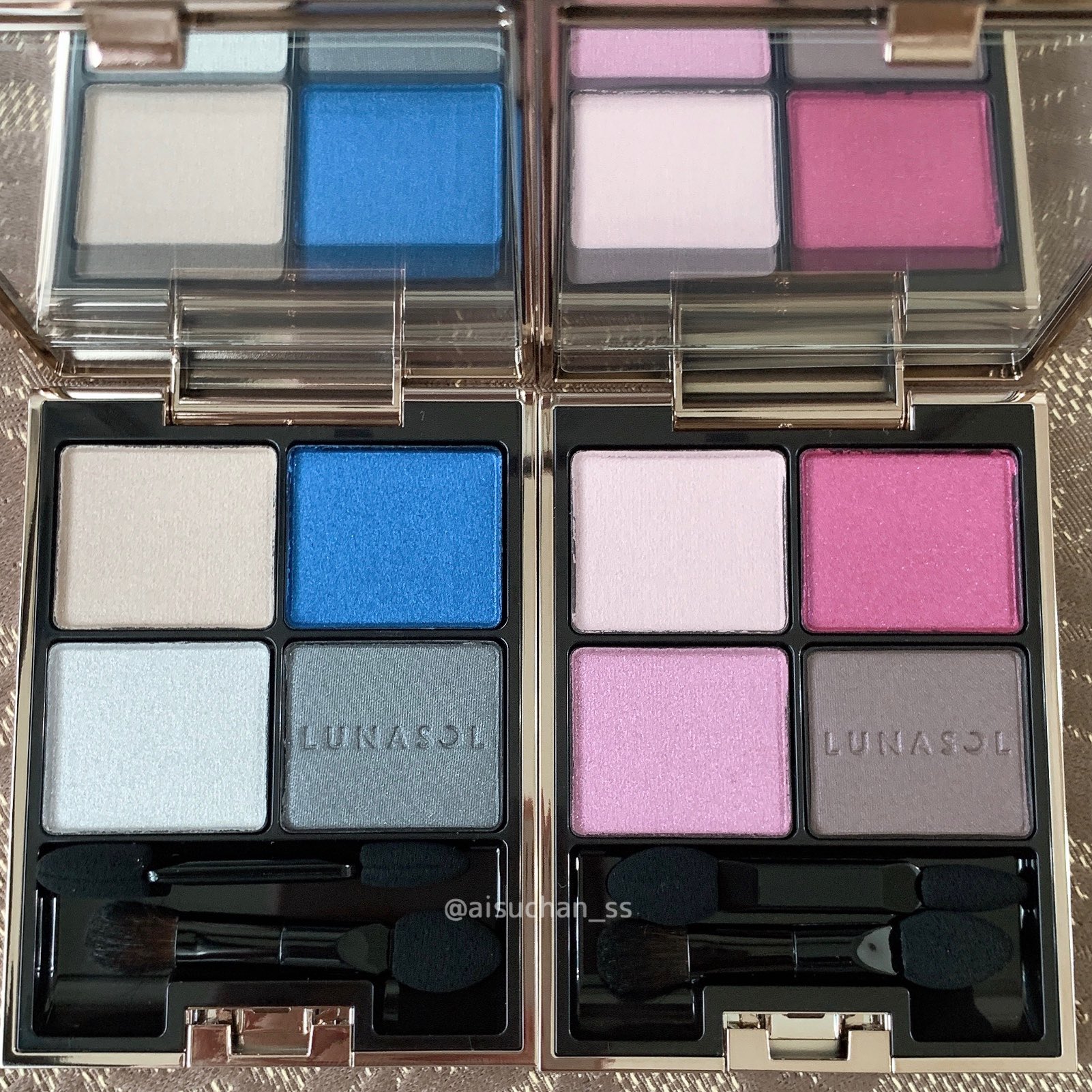 Twitter 上的 あいす 本日の戦利品 ルナソル アイカラーレーション Ex06 ロシアンブルー Ex07 ピンクアガット プランプメロウリップス Ex03 ポメグラネート 美しいの一言に尽きる 本当はdiorの新サンク ソフトカシミア も購入したんだけど 1色ケースから