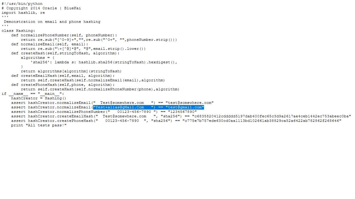 To the folks who turn their email address into many addresses by adding a plus and some characters, I have bad news: https://docs.oracle.com/en/cloud/saas/data-cloud/data-cloud-help-center/IntegratingBlueKaiPlatform/IDManagement/sending_ohashes.html https://docs.oracle.com/en/cloud/saas/data-cloud/data-cloud-help-center/Resources/attachments/sample_python_server-side_code.txtYes it's good to use a few different email addresses in different contexts but this cannot be fixed individually.