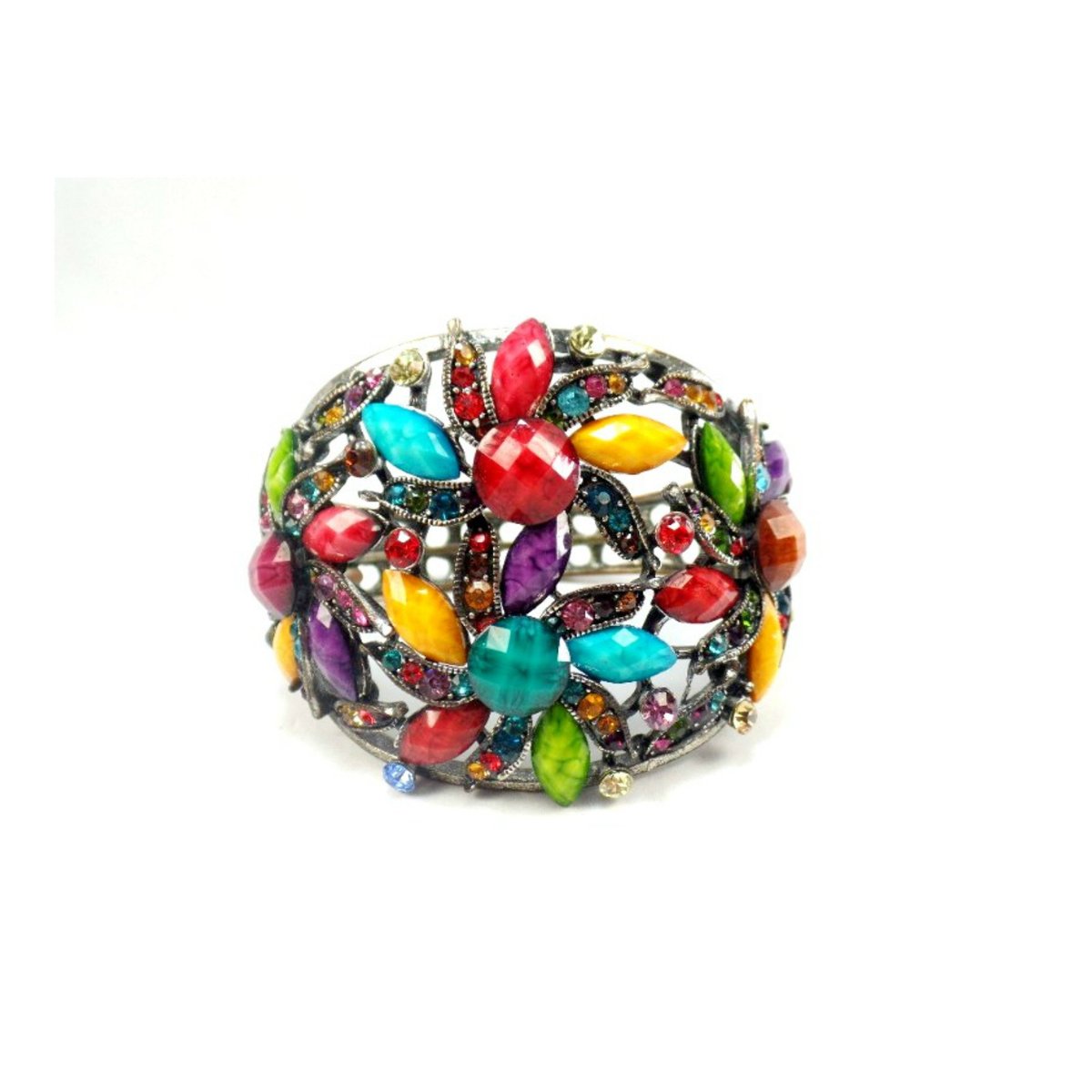 JunkYardBlonde's tweet photo. Vintage Multi Colored Crystal Hinged Floral Brass Tone Bracelet https://t.co/GI1zSlI4c0 #rainbow #giftforher #junkyardblonde #gotvintage #hingedbracelet #vintagegift #rhinestonecuff #clamperbracelet #cabochons https://t.co/Hnm0o8J48a
