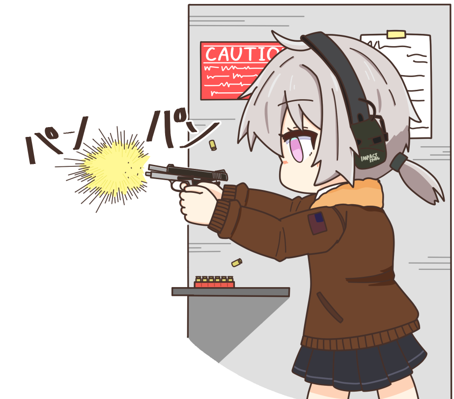 M200ちゃんにボマージャケット着てもらった絵です 