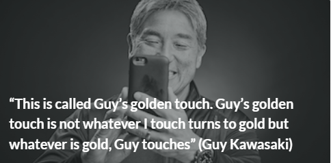 Reach_Or_Miss's tweet photo. @Guy_Kawasaki shares his interpretation to "Golden Touch"  https://t.co/JvBUAKzdez #entrepreneurs #business #success https://t.co/sYsiBvshxl