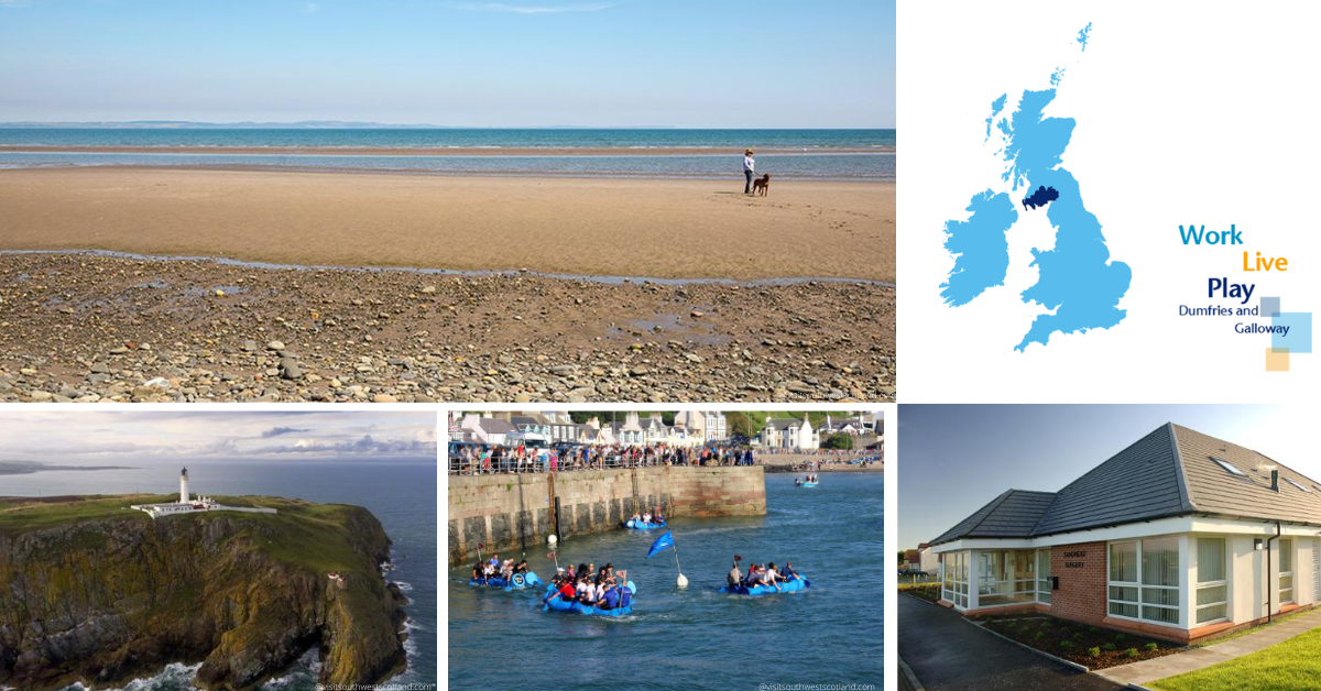 DGNHS's tweet photo. Are you a #GP looking to work in a rural area? Sandhead surgery based in #southwestscotland have a vacancy to join their incredible team which has varied &amp; PT work opportunities. Enjoy quiet village life or why not explore the #SWC300 roadtrip! https://t.co/mPvcawHHWd #Gpjobs https://t.co/2HNOslVC0q