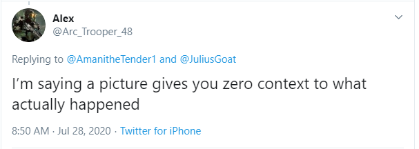 In the authoritarian mind, there exists no context for evidence of authoritarian violence other than exonerating context. If no exonerating context exists, the lack of exonerating context is offered as proof that the the evidence must be flawed.
