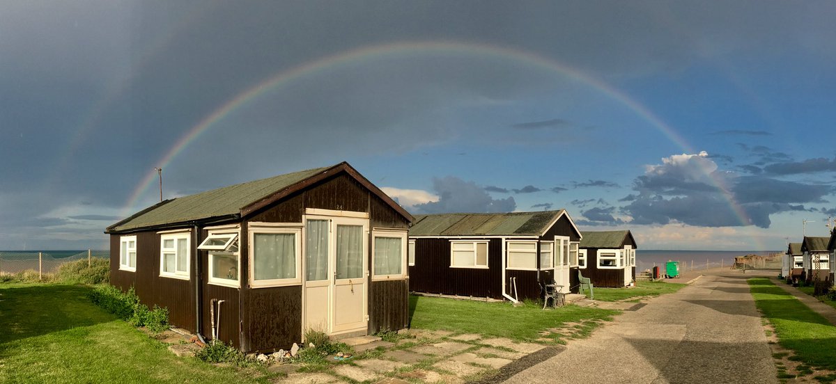 AngellinaBrady's tweet photo. July Photo Challenge Day 29 Rain #FeatureCumbria #JulyPhotoChallenge Rain Clouds and Rainbows at the Chalet. It was so exhilarating watching black skies and lightning flashes out at sea, and storm clouds with their lines of rain pass along the horizon. https://t.co/G9oGPYalxF