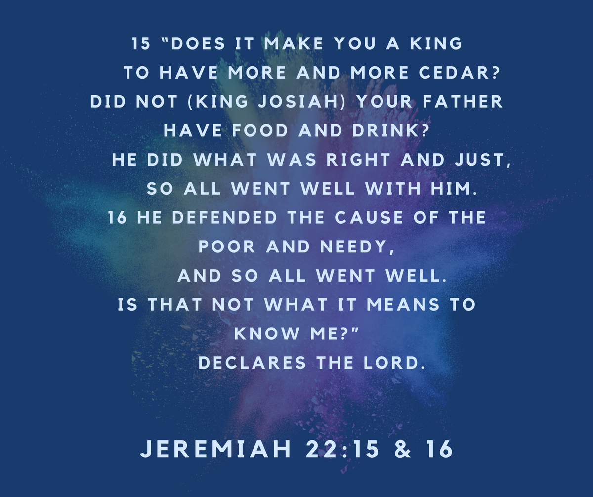 We show we know God by doing and caring about the things God cares about.