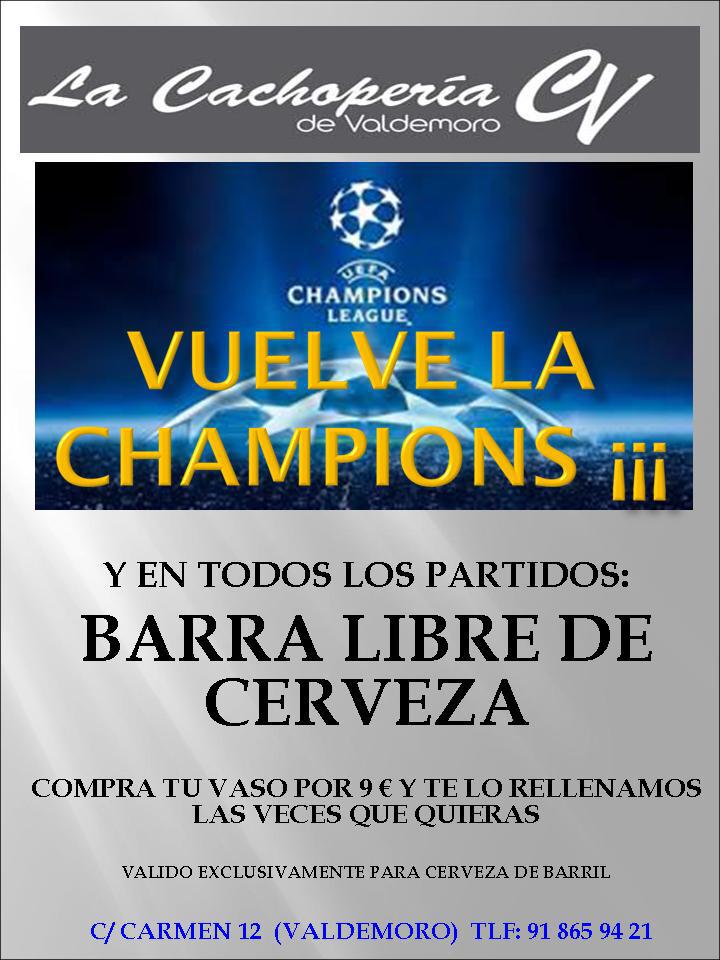 cachoperiavalde's tweet photo. Ven a ver con nosotros la #ChampionsLeague #FutbolyCerveza https://t.co/DSE1KzQ8BV https://t.co/5diCmGZbE4