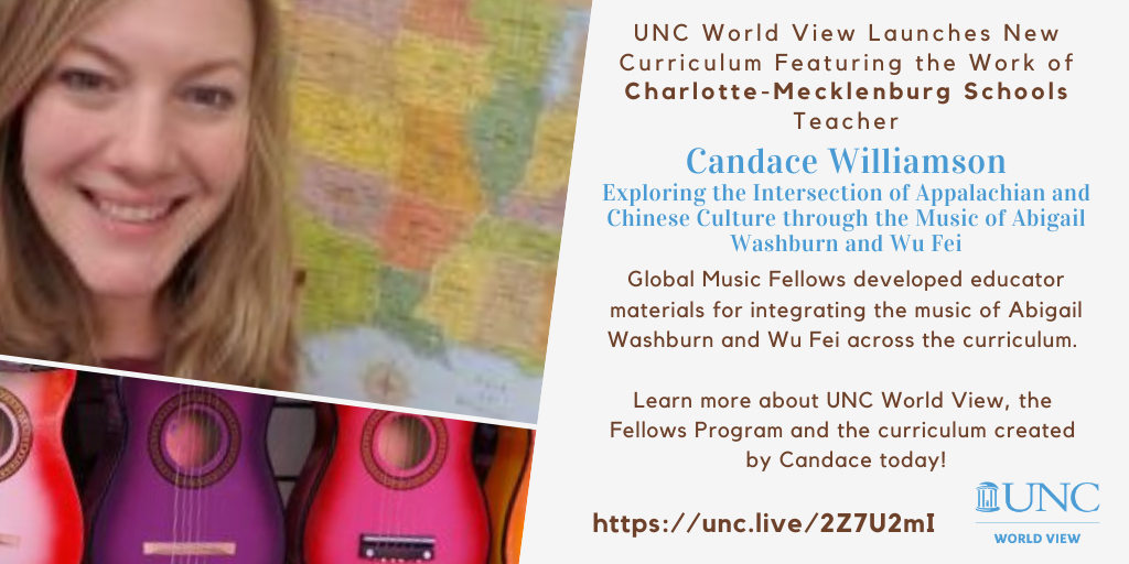 UNCWorldView's tweet photo. Congrats to our Global Music Fellows on the launch of K-14 educator materials to integrate global music across curricula. Let us introduce you to an exceptional group of NC teachers. Today, meet Candace! #WorldView2020 https://t.co/0sov6tBN4x 
@CharMeckSchools https://t.co/QmVFtMtG7d