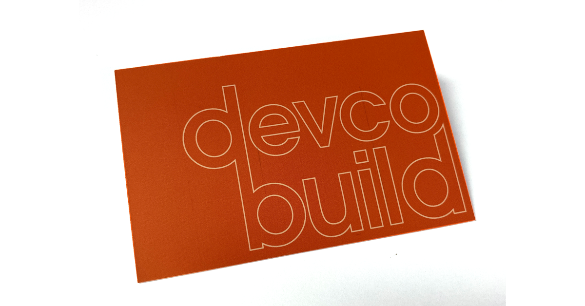 abberate's tweet photo. We designed these business cards for our client @devcobuild and printed them on 400gsm Matt Laminated Paper

https://t.co/cOdWq3vXgL

#abberate #marketing #digitalmarketing #graphicdesign #businesscards https://t.co/B3Z4vGsqS0
