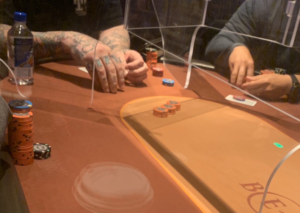 B $5/10 4:00amSeat 5 raise 30Seat 2 90We AKdd SB 270Win Original Raiser slams chips/folds. Seat 5:Late 30’s, white male with a tattoo of a tear next to his right eye. I know what that means. He’s ‘caught’ a bodyMind: “Why didn’t I show? Will I be tattoo number 2?”