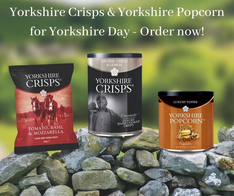 Head to yorkshirecrisps.co.uk now to order the perfect snack to celebrate Yorkshire Day on Saturday 1st August! 
Order by noon tomorrow to ensure delivery in time!