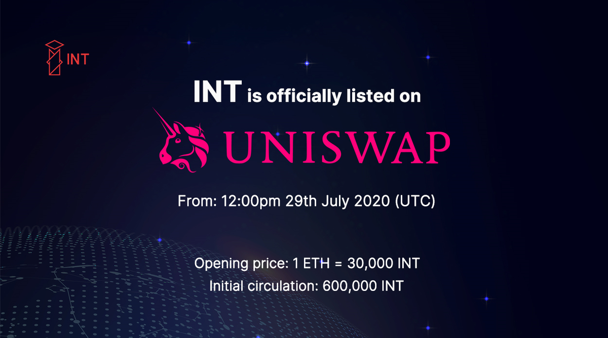 INTCHAIN's tweet photo. INT is now available for trading on @UniswapProtocol 🦄🎉

Contract address: 0xbe038a2fdfec62cf1bed852f141a43005035edcc

#INTChain #INT $INT #Uniswap #INTChain3rdAnniversary #DeFi #IoT https://t.co/R8Bjfmfiic