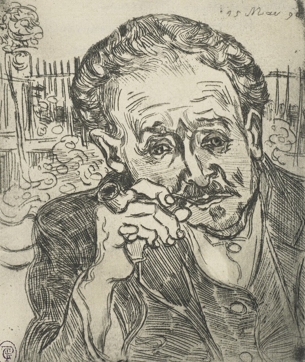 This is the only etching Vincent van Gogh ever made – it shows Dr Paul Gachet who was the artist’s doctor during the final weeks of his life.

Van Gogh died #onthisday in 1890 ow.ly/Ng9P30qYhEB
