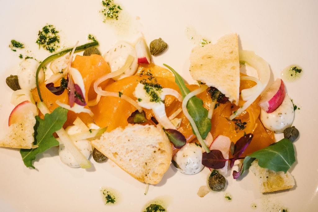 The heat is on!  Our #Summermenu is bursting with fresh produce and fresh flavours.

How about starting with our Smoked salmon with radish, apple &amp; fennel shavings, dill vinaigrette &amp; croutons.

Reserve your seat today! Bit.ly/32ULLoe