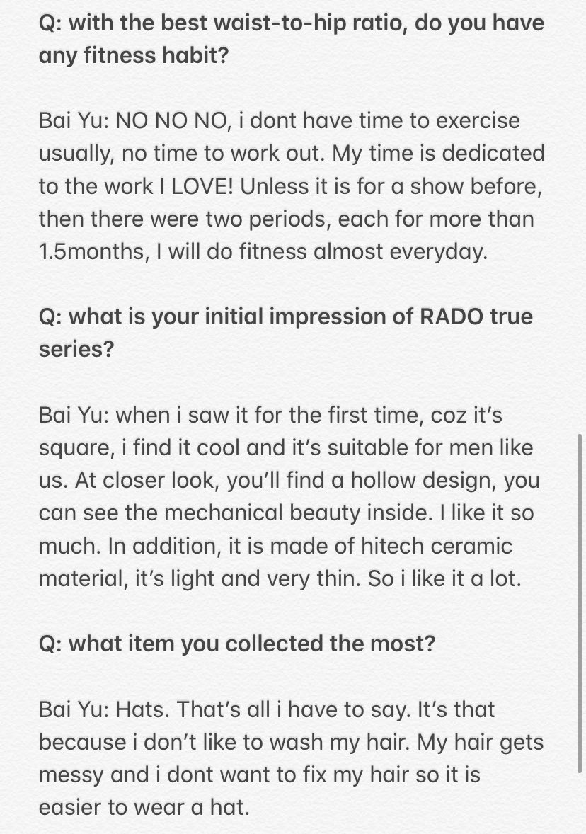 baiyumango's tweet photo. 200729 NETEASE Fashion interview with Bai Yu 😊😊😊 Q&amp;A full eng trans 🤙🏻

I summarized everything in one tweet. #BaiYu #白宇 https://t.co/LM4GbGf87i