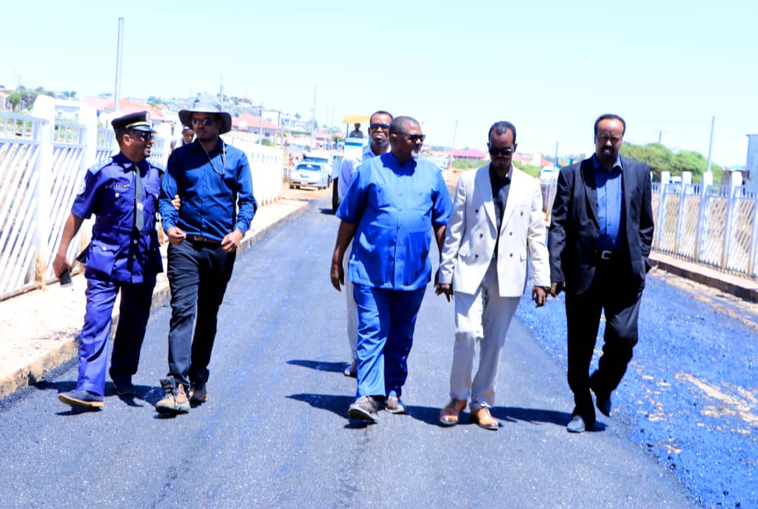 SLRoads's tweet photo. The General Manager of Somaliland Road development agency Mr. Ahmed Yusuf Mohamed along with the governor of Awdal Region, the mayor of Borama and some other officials of RDA pay a visit to Amoud bridge that is in its final stage of construction. https://t.co/BwNXiXlkpS